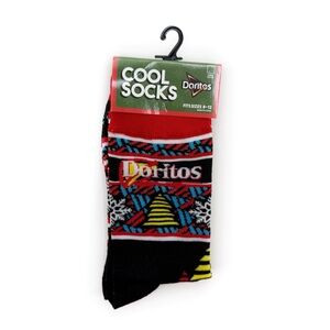 Doritos Crew Socks Mens Womens Christmas Holiday Snowflakes Fun Novelty Gift